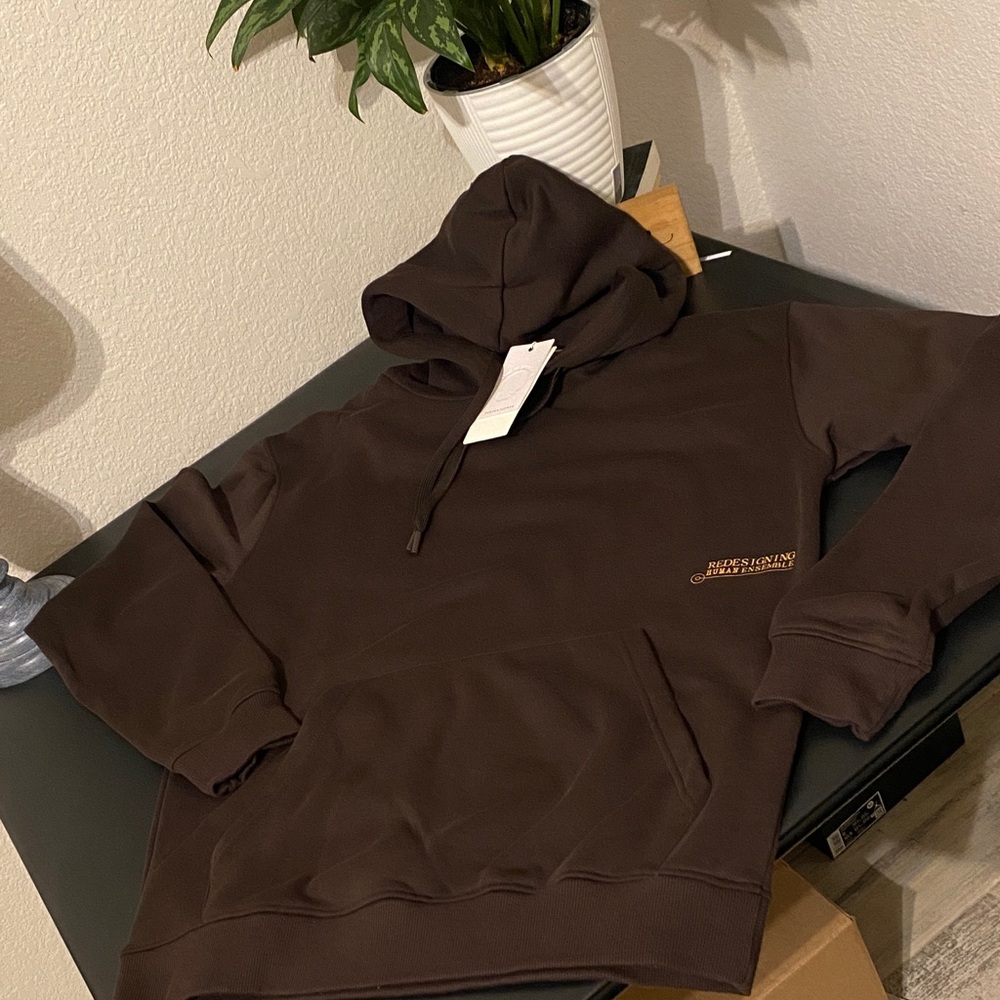 Denim & Flower Mocha Brown Hoodie